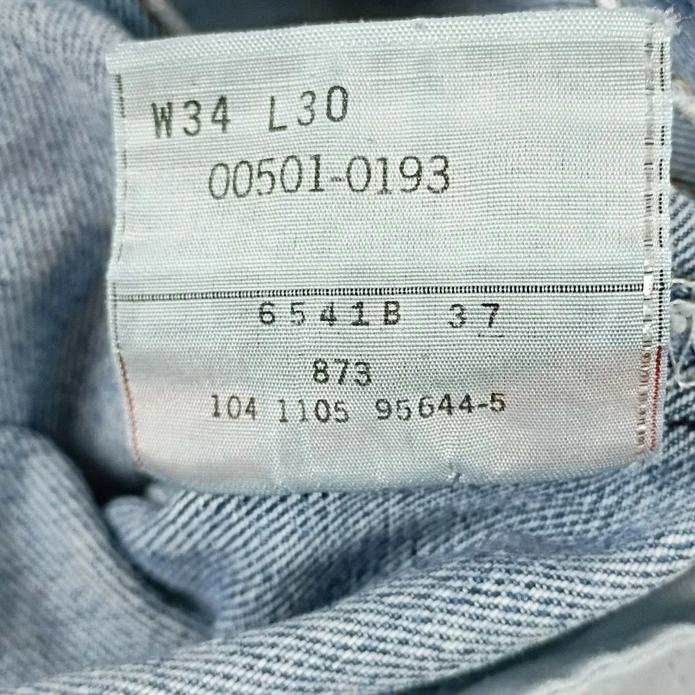 Levi's 501 Original Fit Jeans Men 32x30 Light Wash Denim Vintage Straight Leg